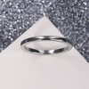 Cloyo 2mm Women's Rings Silver Tungsten Carbide Wedding Band Engagement