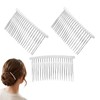 3 Pcs 20 Teeth Ribbon-Wrapped Bridal Veil Combs