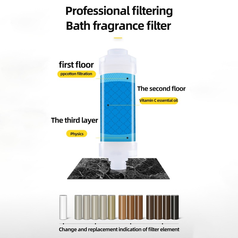 Shower Filter Remove Impurities and Chlorine 3 Layer Delicate Bath