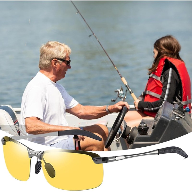 's Photochromic Polarized Sunglasses - UV400 Anti-Glare Driving & Cyclin