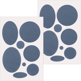 Pndeyo 16pcs Puffer Down Jacket Patches, Self-Adhesive Nylon Fabric Repair Patch, Waterproof Round Oval Stick on Tape for Coat Clothing Tent Sleeping Bags Ski Pants Holes Repairing- Gray