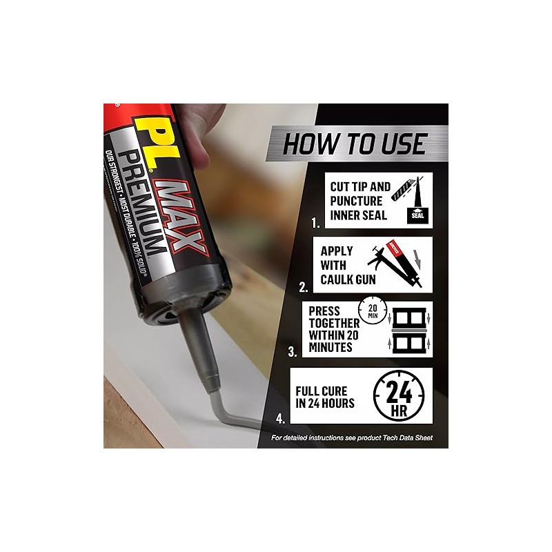 Loctite PL Premium Max Construction Adhesive, 9 fl oz Cartridge,