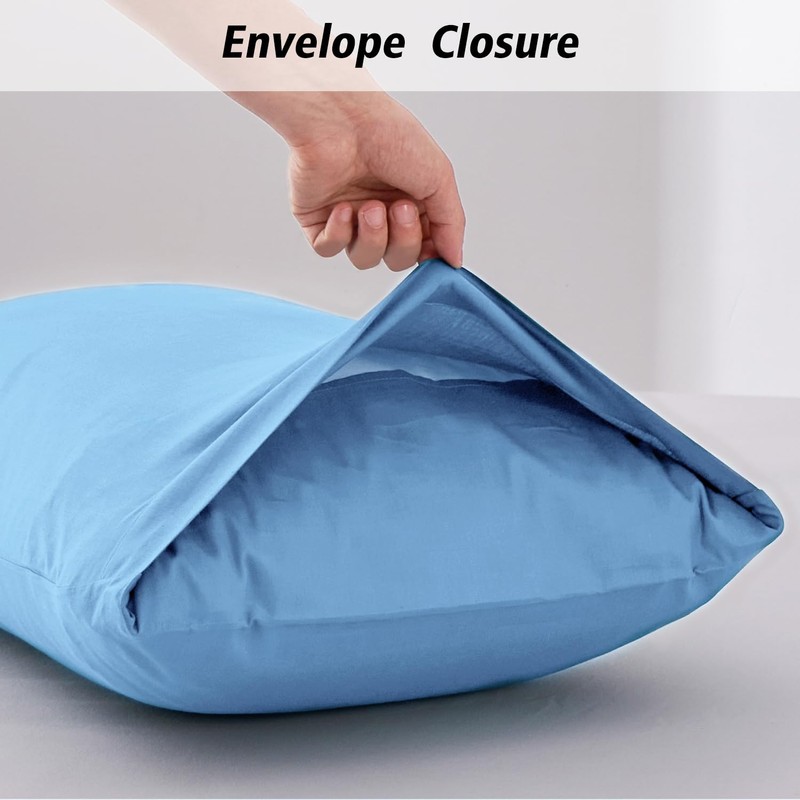 Lirex 2 Pack Pillow Cases, 100% Cotton Breathable Pillowcases Pillow