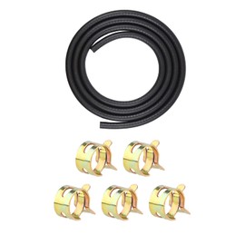 SAVITA 1 m Diameter 4 mm Fuel Hose Kit Driving Motorcycle Petrol Hose with 5 Pieces Hose Clamp Petrol Hose Tool Kit for Car Engine Tractor Small Engines