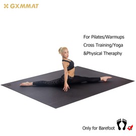 GXMMAT Large Yoga Mat 6'x6'x7mm, Thick Workout Mats for Home Gym Flooring, Extra Wide and Thick, Non-Slip Quick Resilient Barefoot Exercise Mat, Ultra Comfortable Cardio Mat for Pilates, Stretching