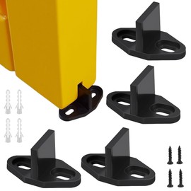 Fuhesgu 4 Pezzi Guida Scorrevole per Pavimento Guida Porta Scorrevole Binario per Porta Scorrevole Guida Inferiore Regolabile per Portello Stalla Guida a Pavimento con Viti per Armadio Porta in Legno