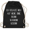 Shirtracer - Gym Bag Backpack - Sayings Statement - Ich