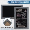 HBCY Creations Rustic Grey Magnetic Wall Chalkboard, Small Size 11"