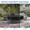 POLXIYY Round Fire Pit Cover, 52-56 Inch In Ground Fire