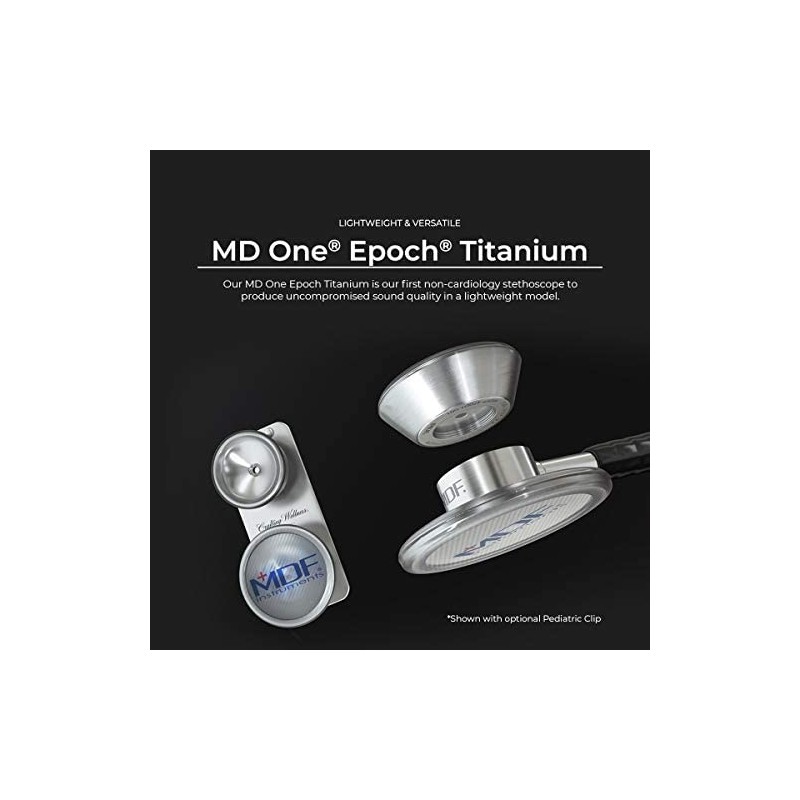 MDF MD One Epoch Premium Titanium Dual Head Stethoscope with