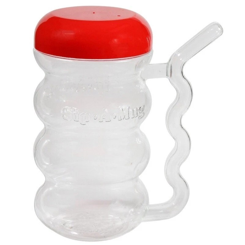 Arrow Plastic SET OF 6 Plastic Sip-A-MUG with Built-In straw,