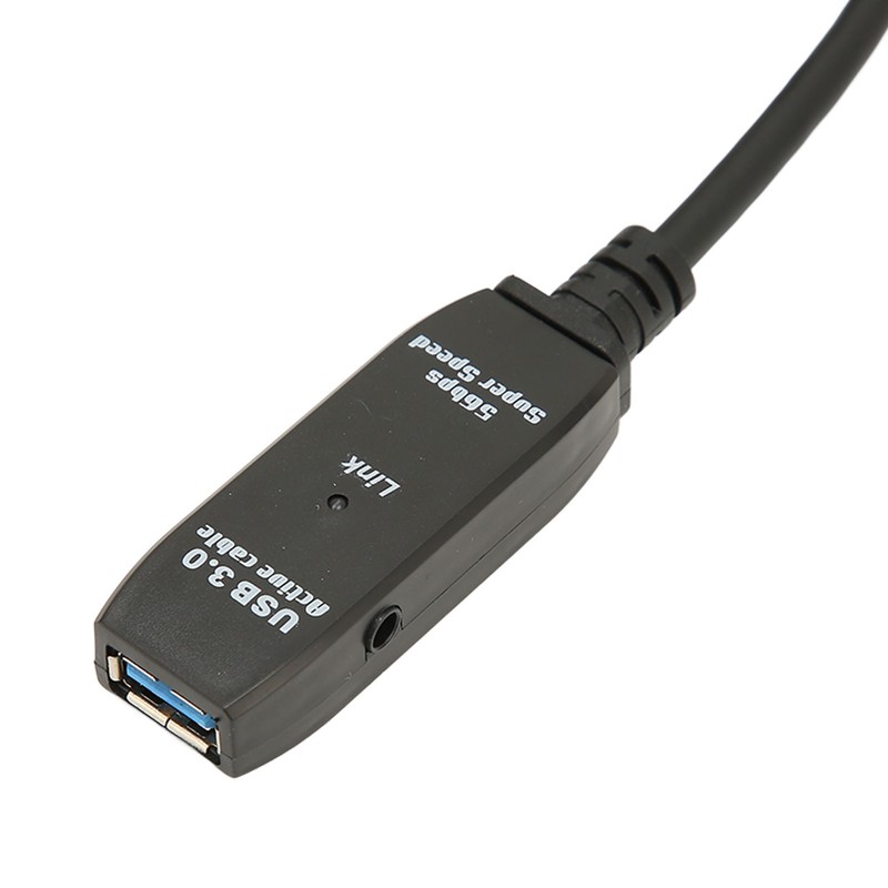 USB 3.0 Extension Cable Black 16.4ft 5Gbit Per Sec Male