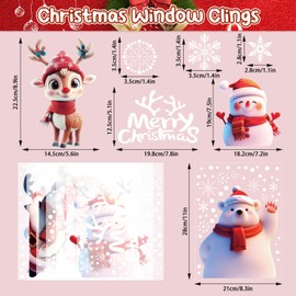 DERAYEE Christmas Window Decoration, Large Window Decoration, Snowflakes Window Decoration