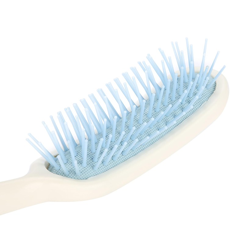 HilBeliFU Antislip Long Handle Hair Brush, Plastic Curved Handle Brush