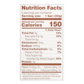 UD_Simple Mills Case of 6 Bar Sft Baked Peanut Butter Chocolate Chip 5.99 oz Grain Snacks