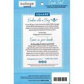 Kollage Square Double Pointed Needles Combo Pack, 6 Sizes, 0-3 US, 7"