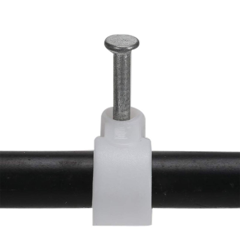 200PCS Round Cable Wire Clips Cable Management Cord Tie (8mm)