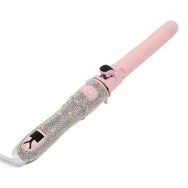LIMITED EDITION DREAM CURLS Diamonds Automatic Rotating Curling Iron. Hand-set crystals for the ultimate bling! - Color: Pink (1.25 inch barrel)