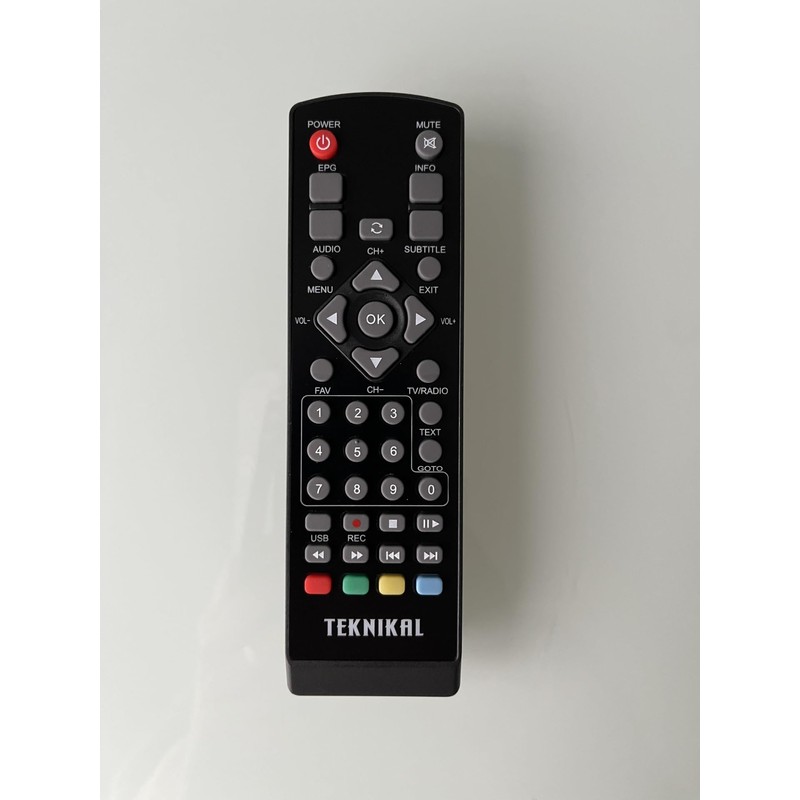 Spare remote for replacement Teknikal Set top box DS-019 and