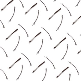 Topkids Accessories Hair Claws for Women and Girls Hairpins Kirby Grips Small Hair Clips Women Hair Styling Accessories Hair Pins for Bun Hair Accessories (65mm, Brown, Curved, Thick, 24 Pack)