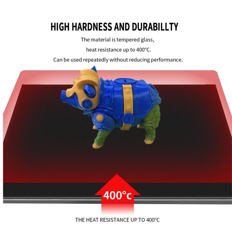 Tempered Glass Print Bed 184x184x4mm Microporous Coating 3D Printer Build