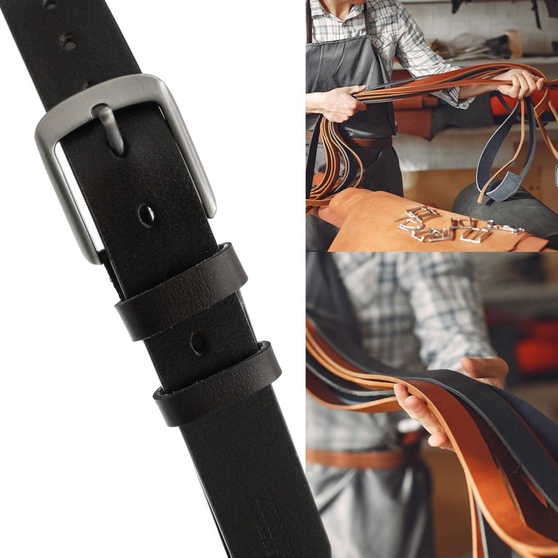 Zerimar Men's Belt Suit Belt Natural Leather Belt 37 mm