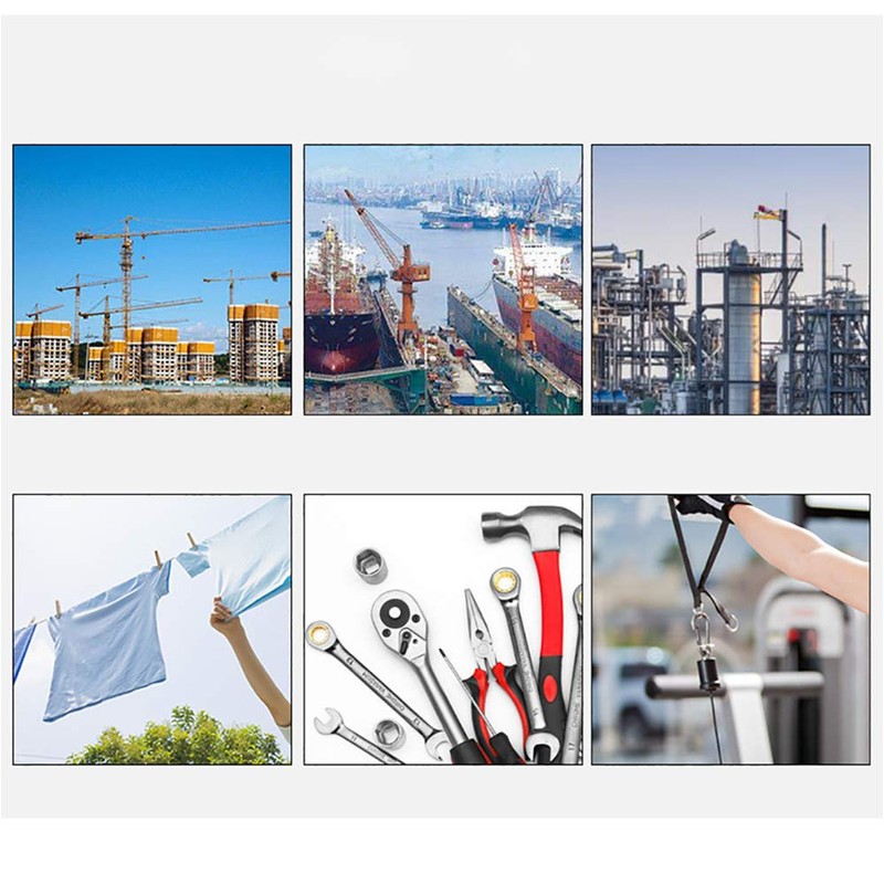 FSSTUD 4 PCS Stainless Steel Quick Links D Shape Carabiner