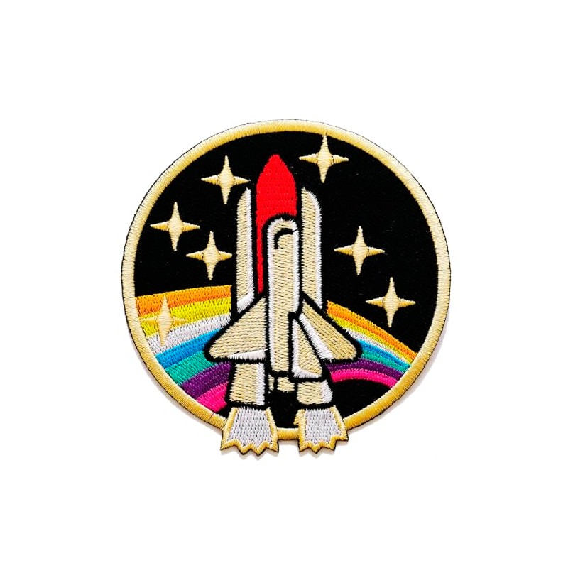 Spaceship Space Shuttle Embroidered Iron on Patch Applique Astronaut Patch
