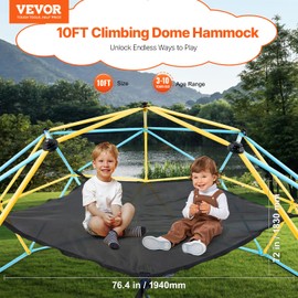 VEVOR Dome Climber Hammock, 350 Pounds Load-Bearing Capacity, Accessory Suitable for 10ft Climbing Dome, Flexible PP Material, Pentagon Jungle Gym Hammock Only, for Outdoor Relax, Game, Bounce, Black