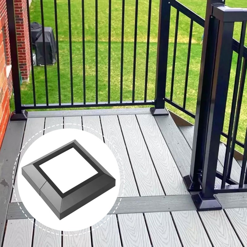Aluminum Split Post Base Cover, 2 Pack Deck Post Base