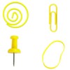 JAM PAPER Office Supply Assortment - Yellow - (1) Rubber