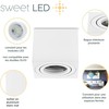 Sweet Led Ceiling spotlights, flat, surface-mounted spotlights, white, matt, surface-mounted