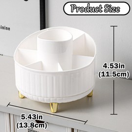 ZVNNZOM Pen Holder For Desk, 7 Slots 360°Degree Rotating Pencil Holder And Desk Organizer, Office Accessories For Teacher Supplie, Home Office Essential, Marker Organizer, School