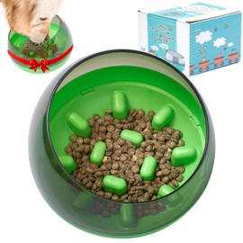 DDOXX Slow Feeder Dog Bowl - Dog Bowls That Slow Down Eating - Anti-Choking Puppy Slow Feeder - Maze Food Bowl for Slow Feeding - Prevent Bloating, Promote Healthy Eating - Puzzle Design - Green