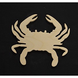 Acharmed Monograms Wooden Crab Wall Decor, Wooden Nautical Wall Decor, Nautical Nursery Decor, Nursery Decor (24")