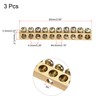 sourcing map 3 Pcs Terminals Earth Rail Screw Block Barrier