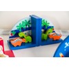 Kinder Buchstützen Blau Dinosaurier aus Holz für Jungen Kinderzimmer