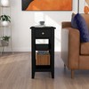 ChooChoo Side Table Living Room, Narrow End Table with Drawer