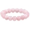 VDKIDKT 10mm Natural Rose Quartz Crystal Beads Bracelet for Women
