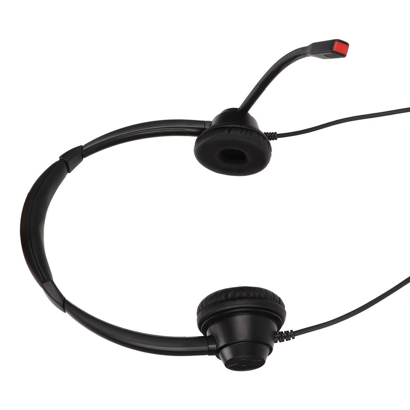 Call Center Headset Noise Cancelling Mic Supports Speaker Volume Adjustment