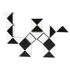 Mipartebo Magic Snake Cube Twist Puzzle 36 Wedges Large Size Twist Fidget Snake Toys Gift Party Favors Game Goodie Bag Fillers Christmas Stocking Stuffers for Kids Adults Teens Black