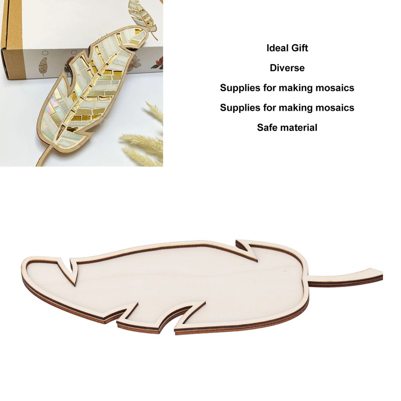 DIY Mosaic Tiles Multipurpose Hand Crafted Innovative Feather Shape Mosaic