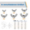 Topnorm24 DIN 315 - M3-10 Pieces Wing Nuts Butterfly Nuts