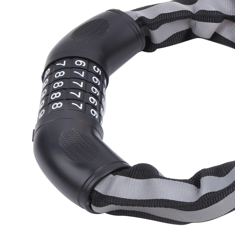 Bike Antitheft Coded Lock Bicycle Cable Lock Keyless Five Password