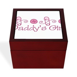 CafePress Daddys Girl Memory Keepsake Jewelry Box, 5"x5"x3.75"