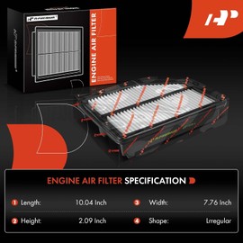 A-Premium Filtro de Aire de Motor compatible con Honda CR-V CRV 2012 2013 2014 - L4 2.4L - Reemplazo 17220-R5A-A00