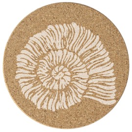 Thirstystone Seashells 8-Pack Thick Natural Cork Coasters Manufactured in The USA Eco-Friendly Absorbent Durable