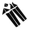 10Pcs Pillar Post Side Door Window Molding Trim Glossy Black