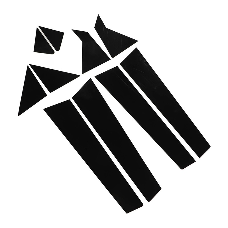 10Pcs Pillar Post Side Door Window Molding Trim Glossy Black