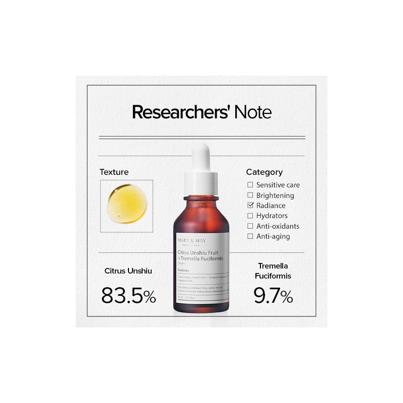 Mary&May [Mary&May]Citrus Unshiu + Tremella Fuciformis Serum 30ml